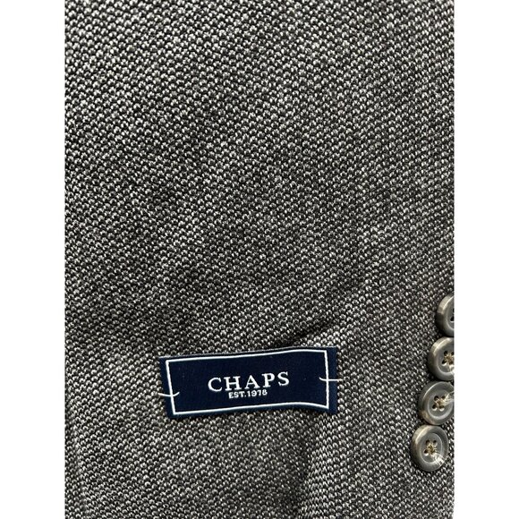 Chaps Blazer Mens 42R Gray 100% Wool Two-Button Classic Fit Sport Coat Classic - Picture 8 of 9